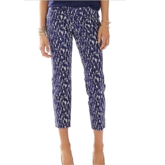 Lilly Pulitzer Capri NWT Cropped Luxury Capris New School Fish - size 4 - Picture 9 of 9